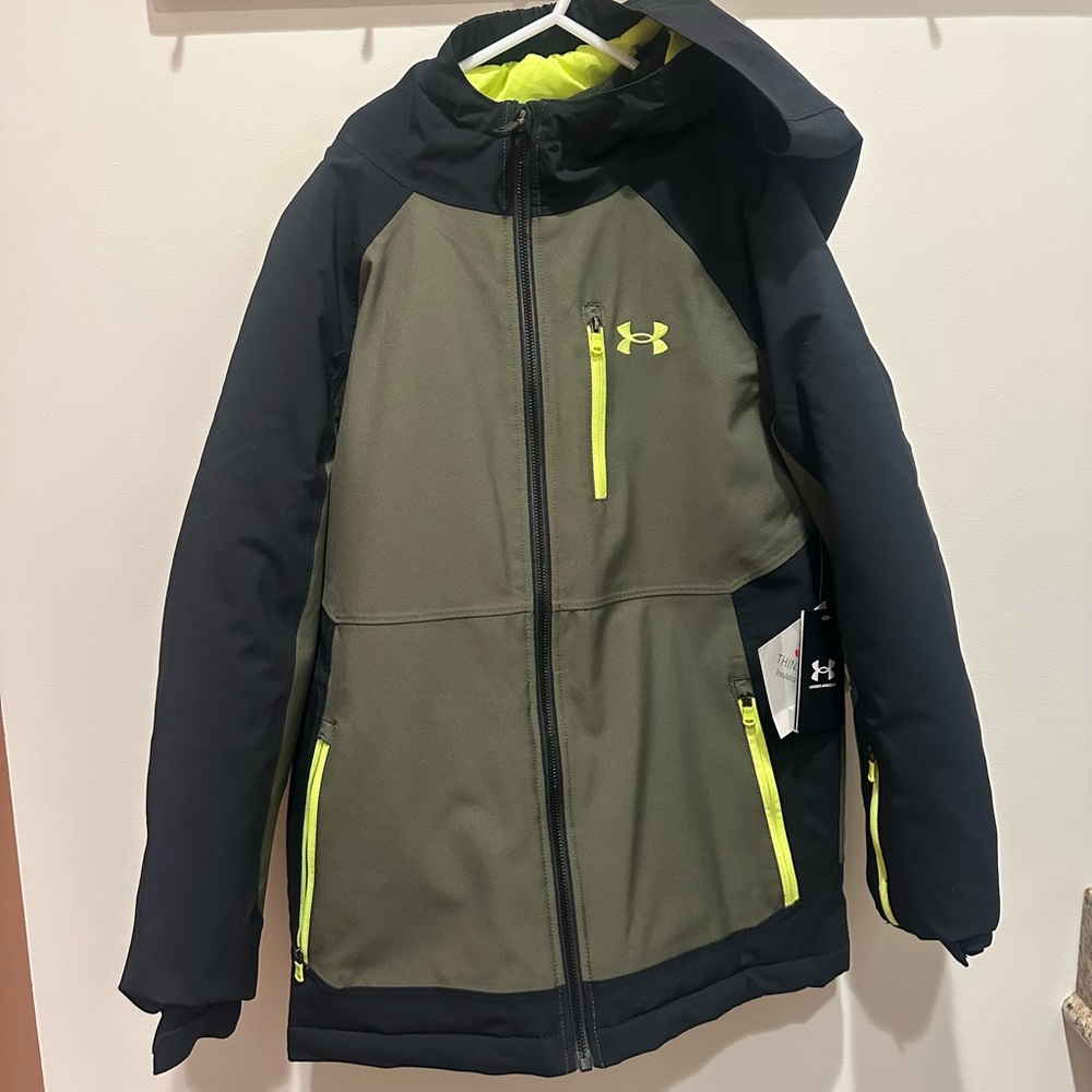 NWT Under Armour Storm Proof Kids Boys Youth Ski Jacket Coat Size M 10 12 - Picture 5 of 13